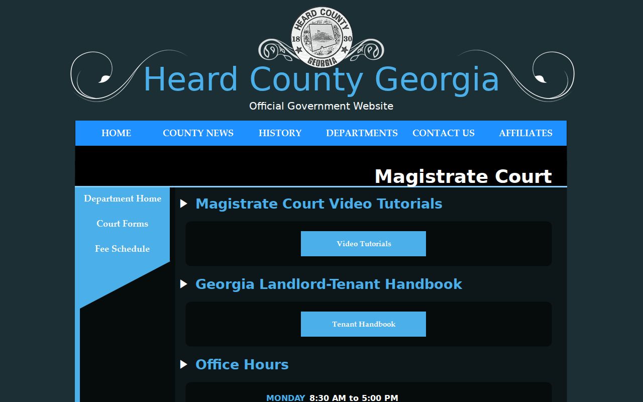 Heard County Magistrate Court warrant and record information