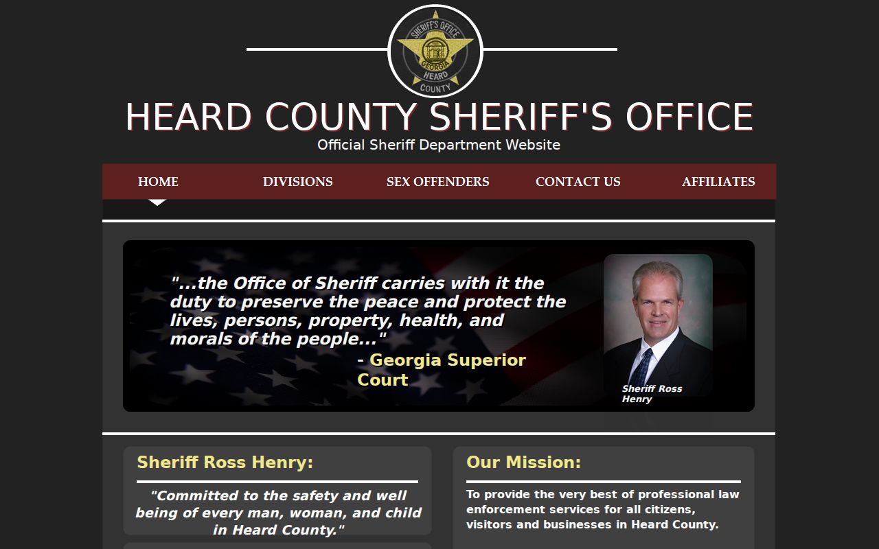 Official Heard County Sheriff's Office homepage